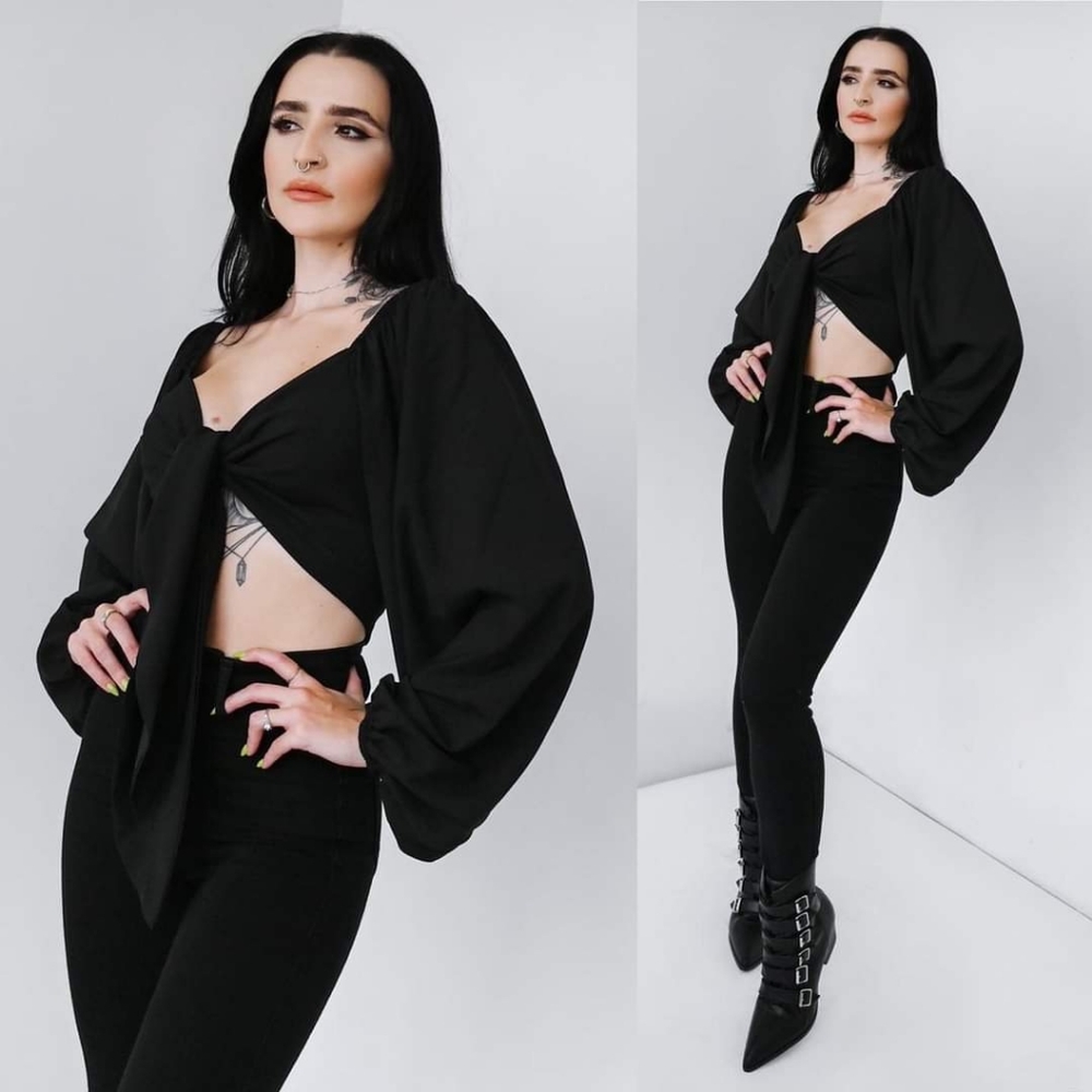 Foxblood Wrap Top